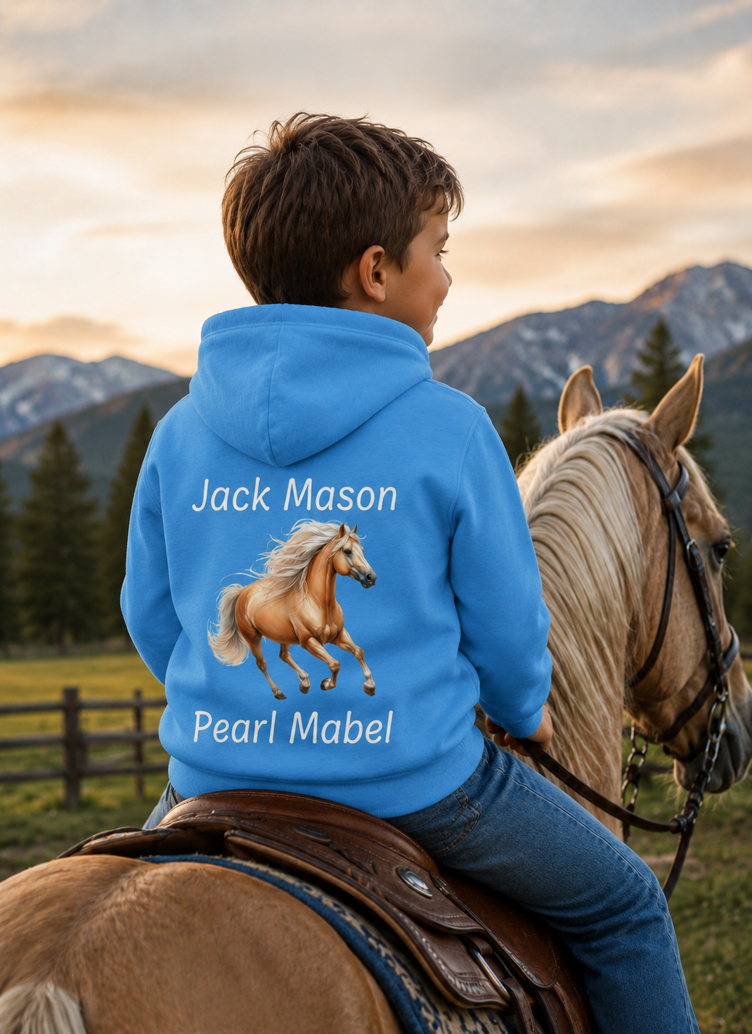 Childs personalised Full Colour stock image hoodie