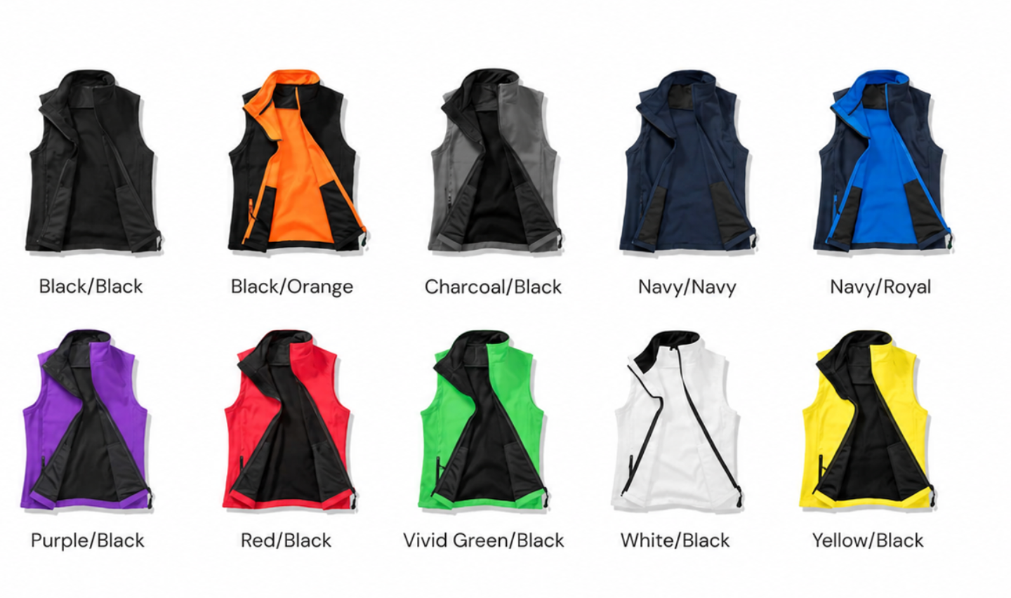 Adults Unisex Fit Soft Shell Name Gillet