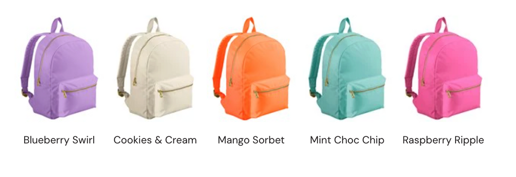Sundae Backpack with name & Cartoon Pony