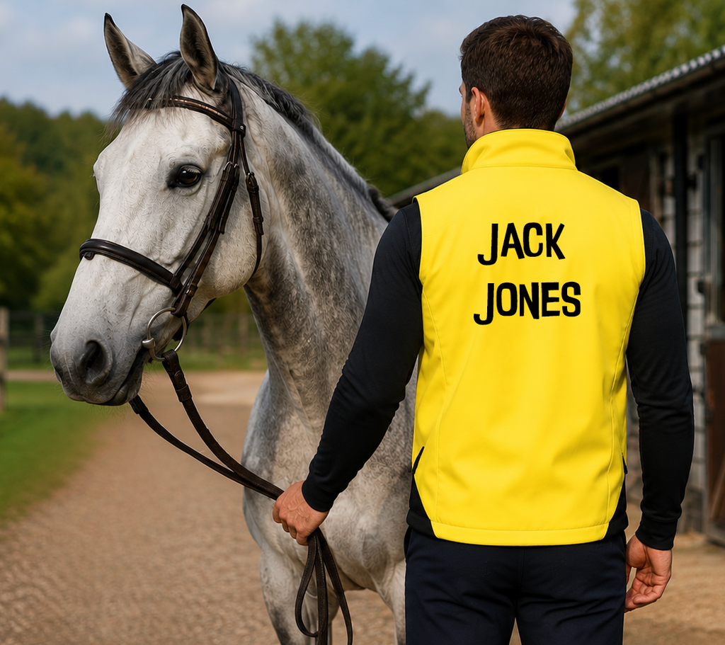 Adults Unisex Fit Soft Shell Name Gillet