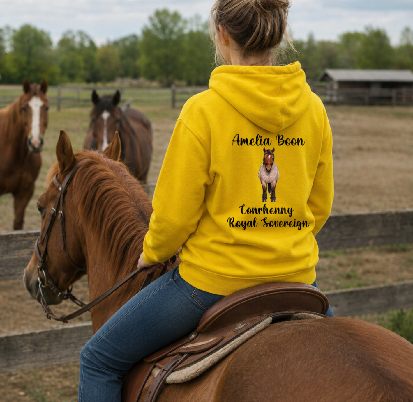 Adults Own Horse personalised Hoodie